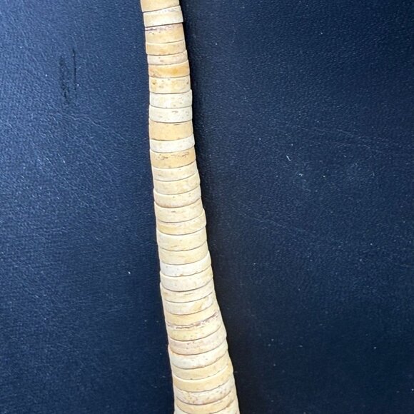 Native American Wood DiskBeads Necklace Boho Traditional Bohemians 25 Inch - Picture 4 of 7